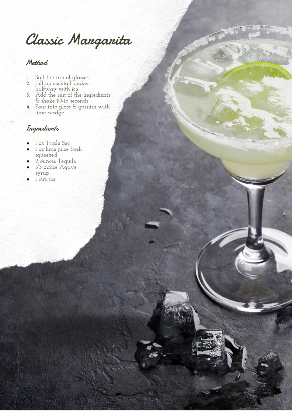 Free Cocktail Recipe Template For Google Docs