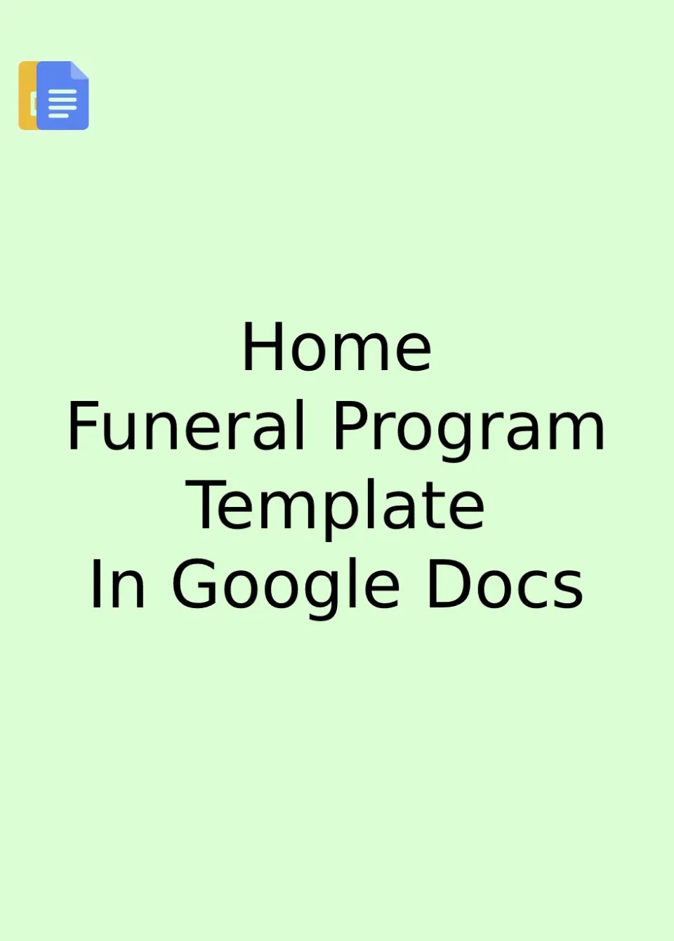 25 Free Funeral Program Templates for Google Docs Docs&Slides