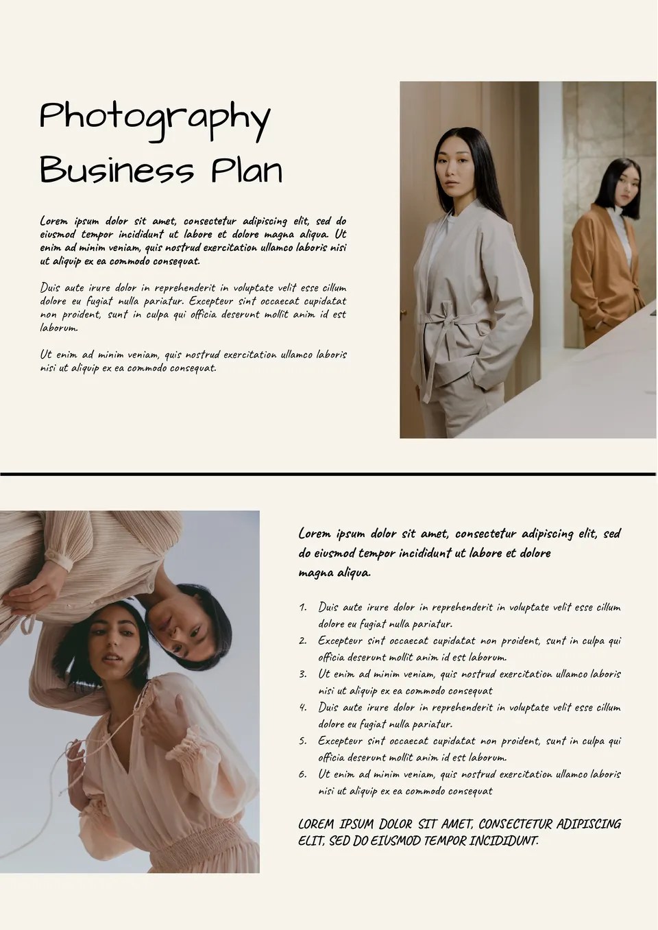 Free One Page Business Plan Template For Google Docs