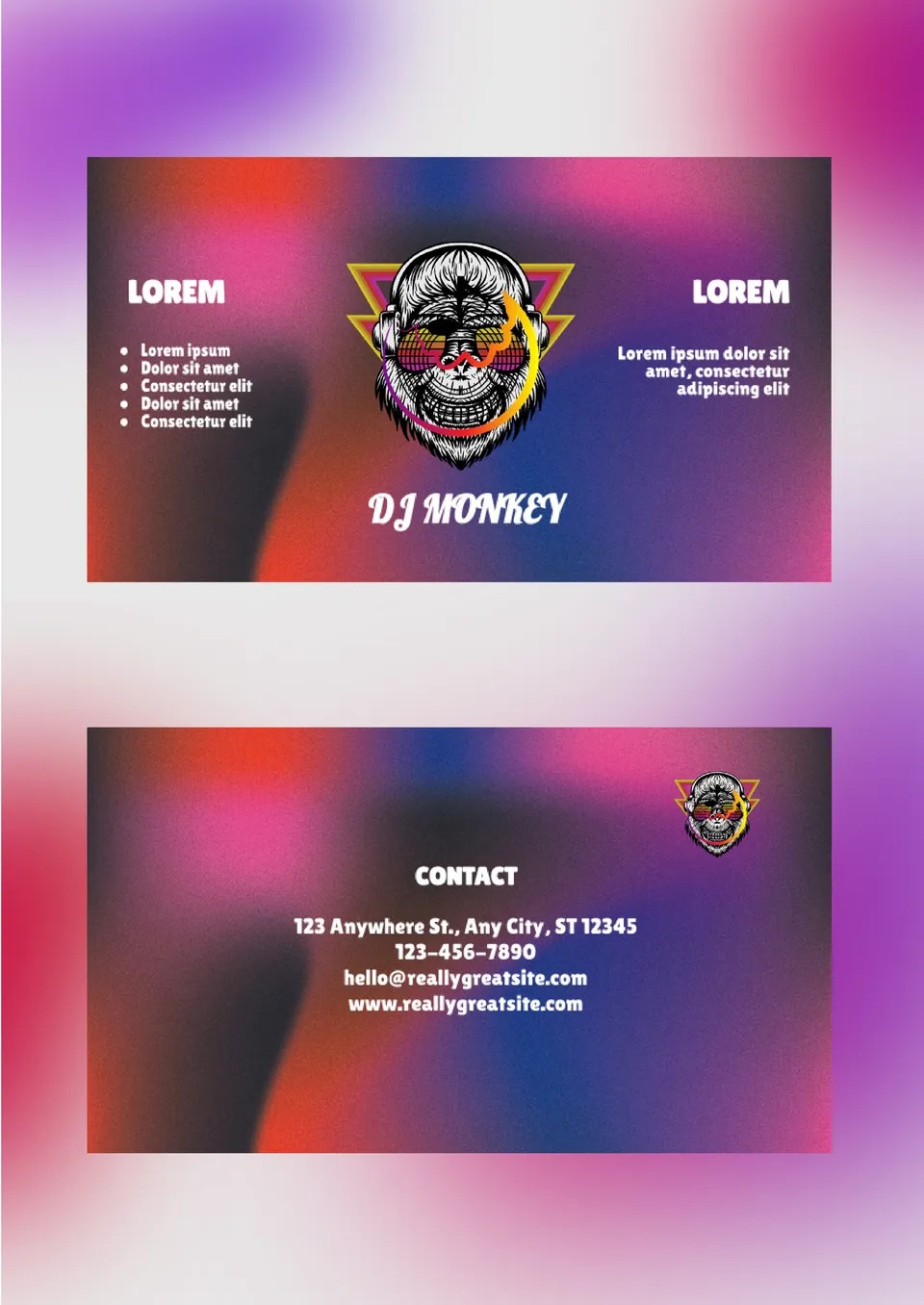Free Dj Business Card Template For Google Docs