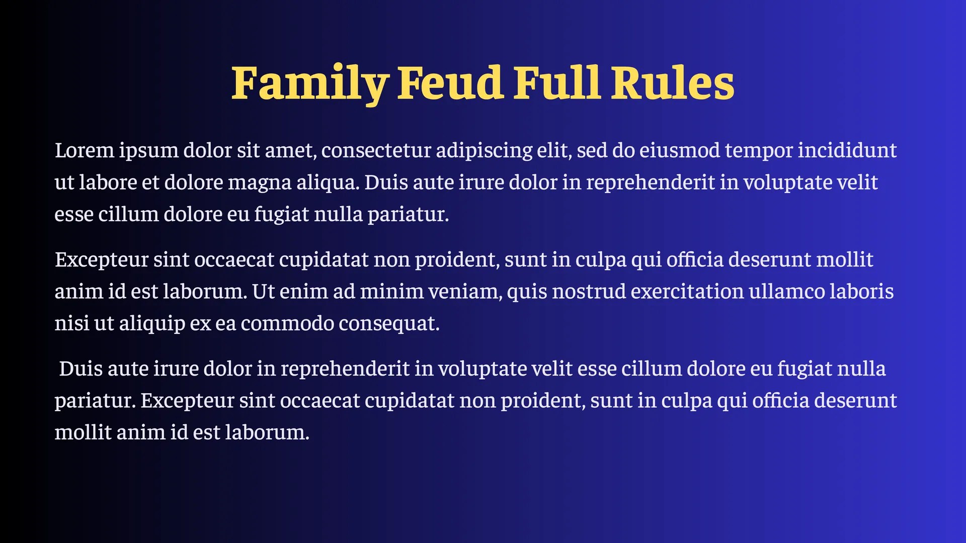 Family Feud Point System Template Free Google Slides Template NEW!