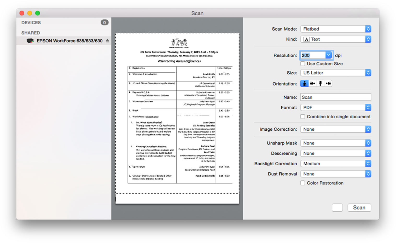 Creating PDFs from Scans