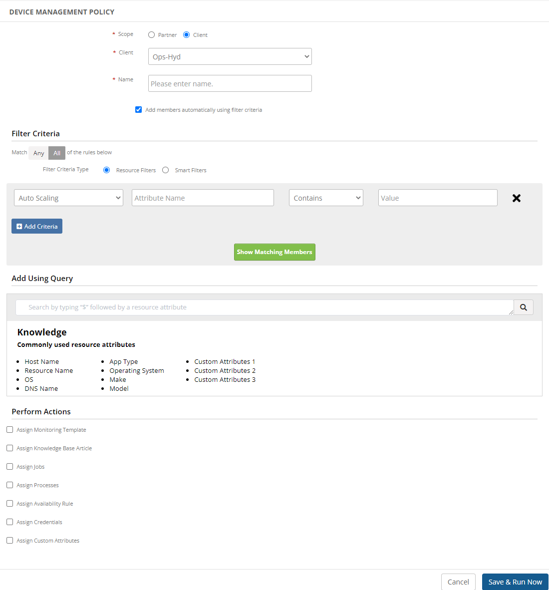 Create Device Management Policies OpsRamp Documentation