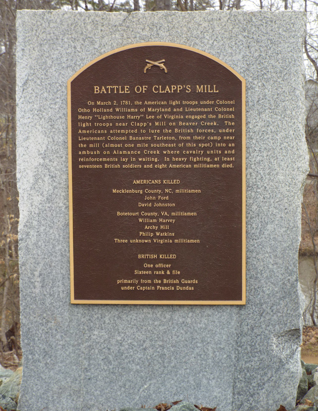 Commemorative Landscapes of North Carolina Battle of Clapp’s Mill