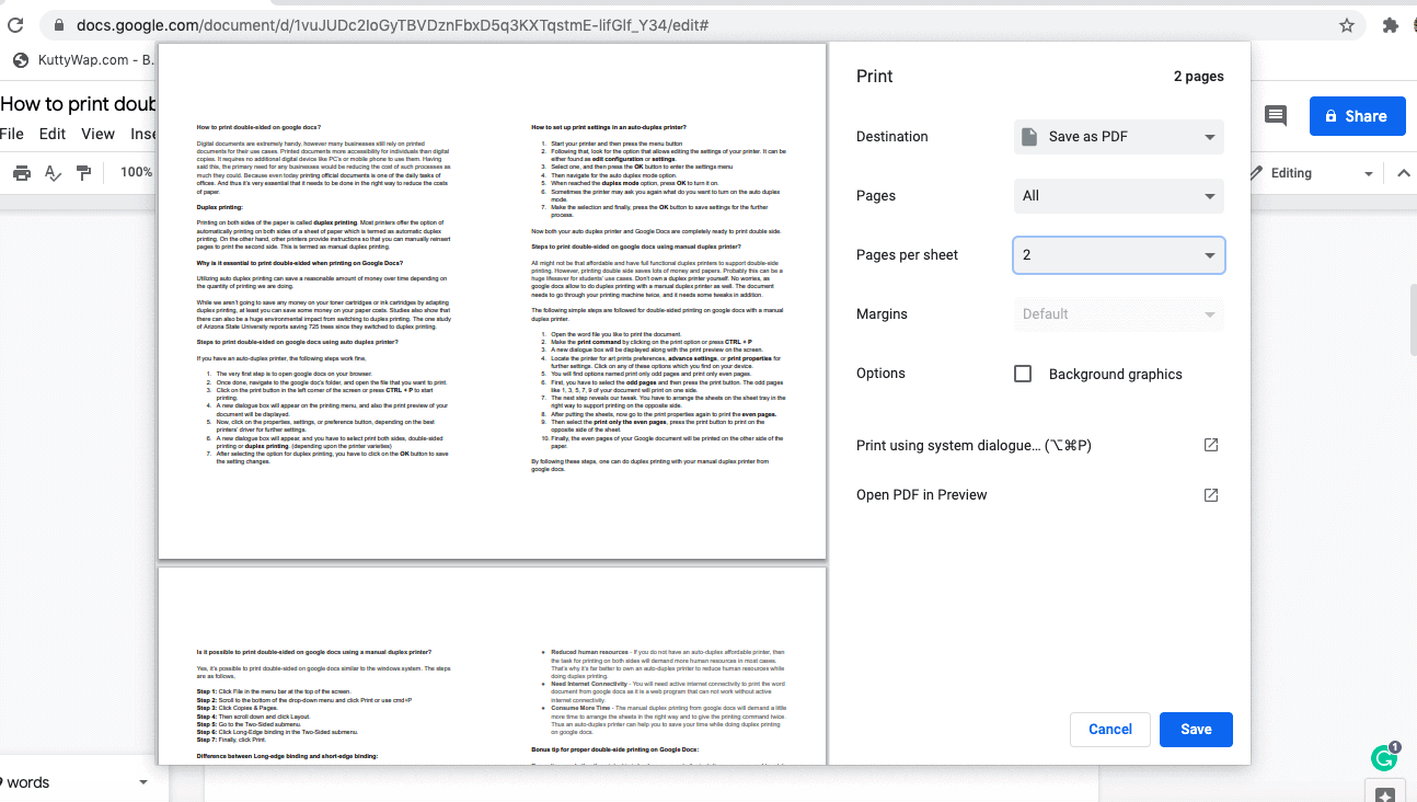 How To Print DoubleSided On Google Docs Google Docs Tips Google