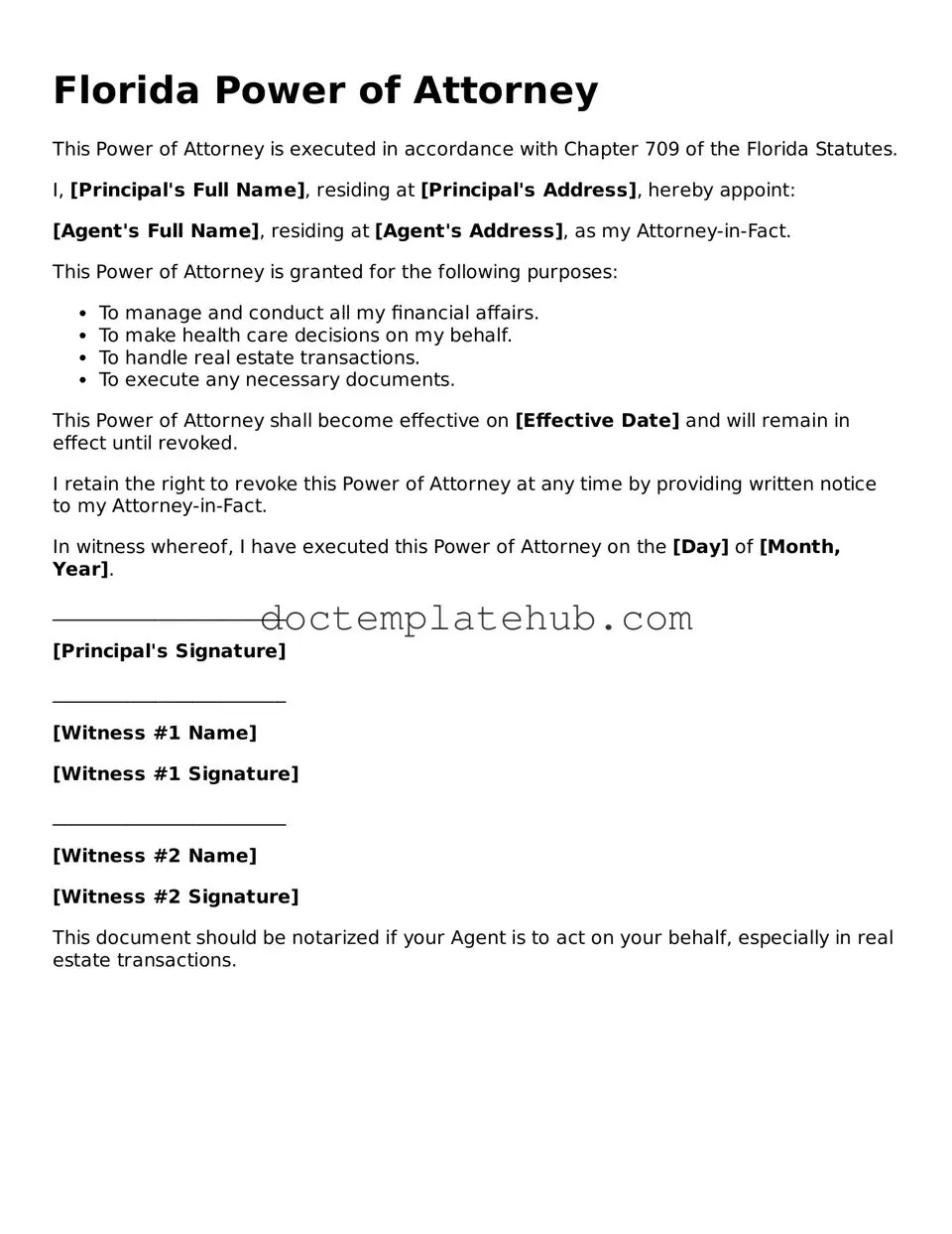 Make Your Florida Power of Attorney With Our Fillable Template(05)