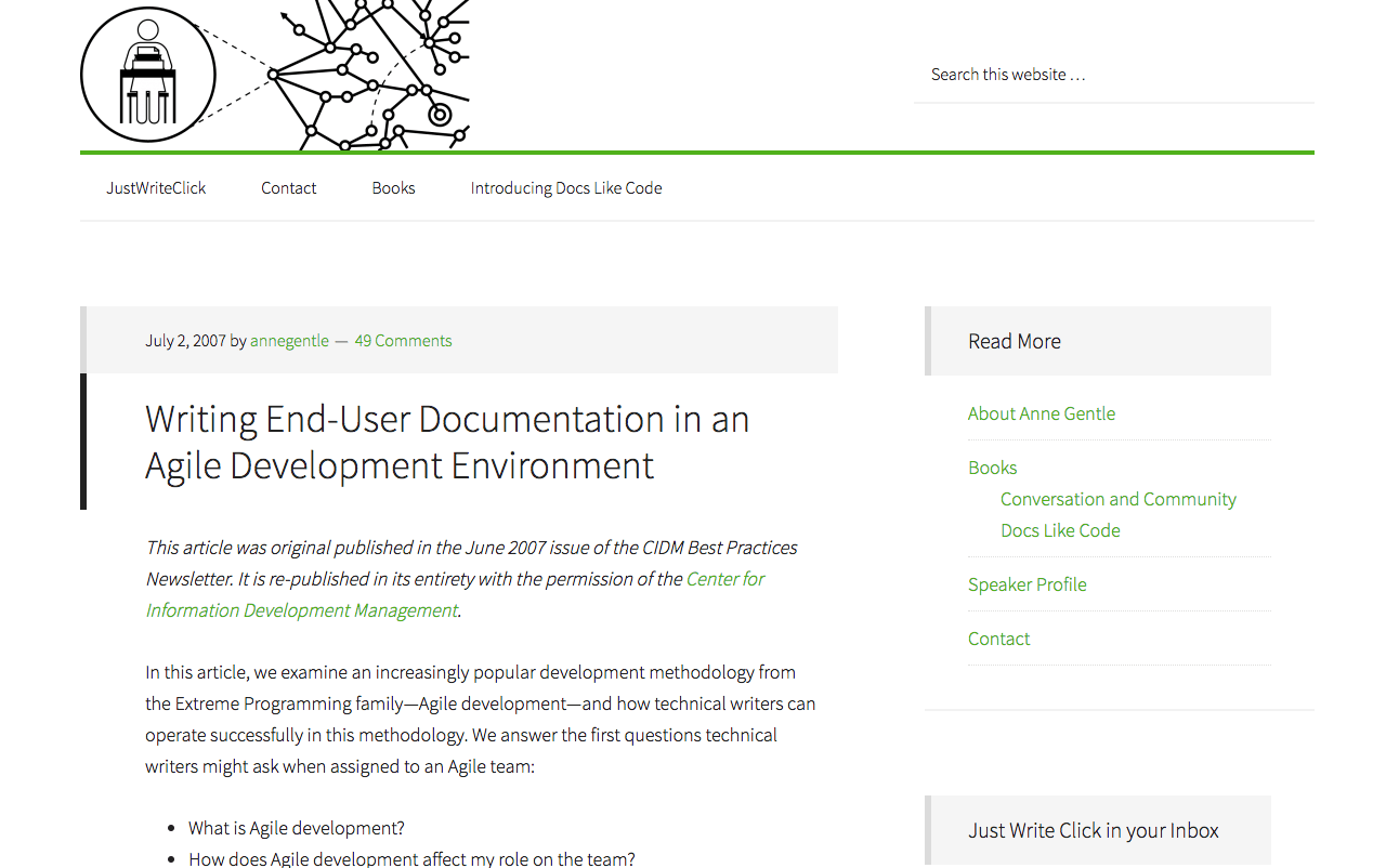 Writing EndUser Documentation in an Agile Development Environment