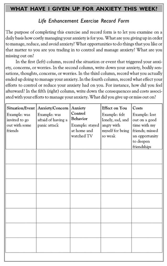 Acceptance And Commitment Worksheet Quick and Easy Solution