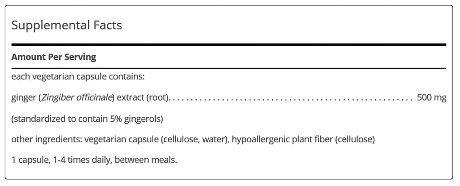 Ginger Extract (120 caps) Doctor's Nutrition