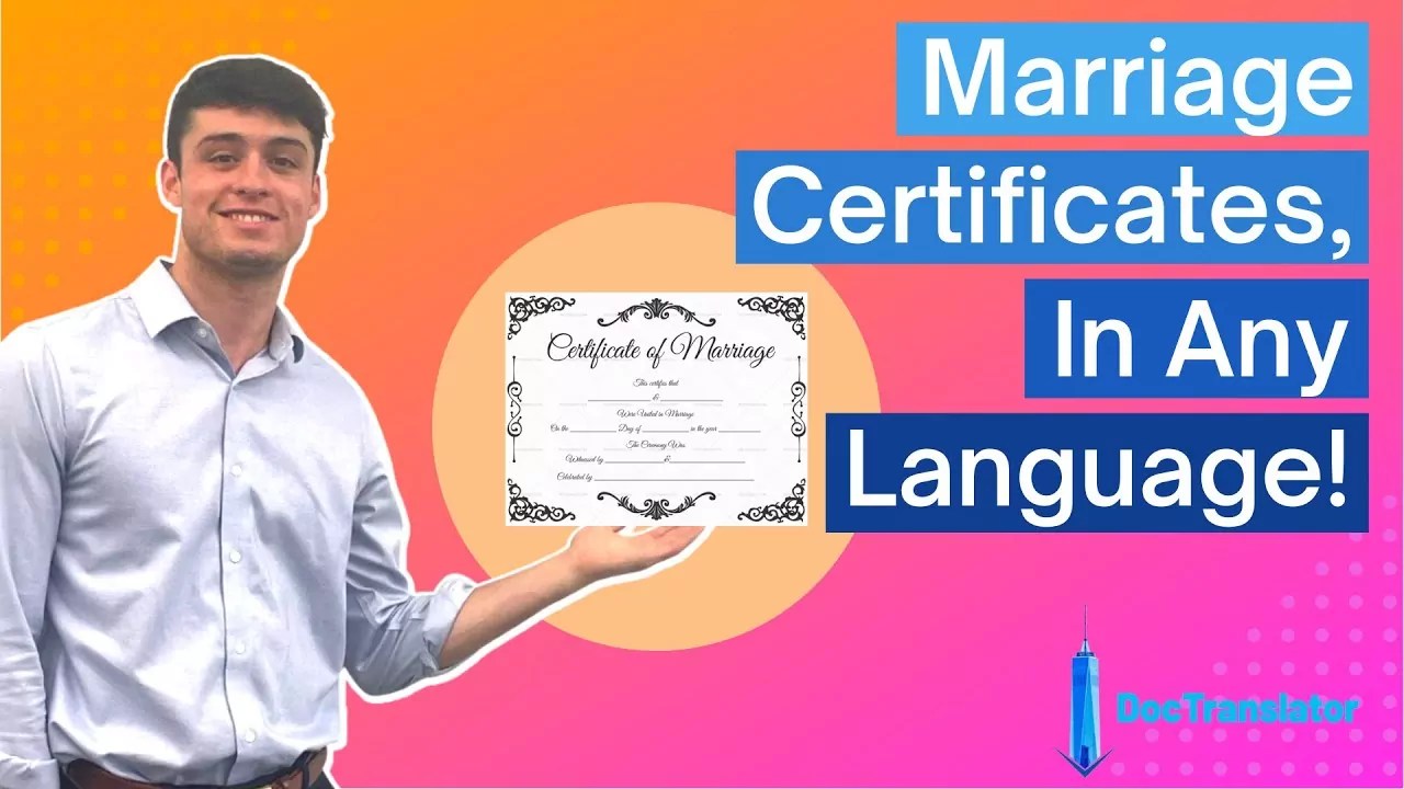 Translate Marriage Certificates ⭐️ Best Translator Online