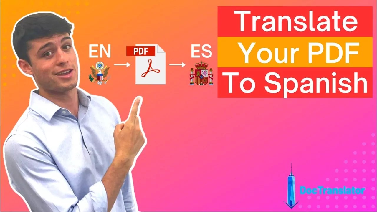 Traducir PDF a español en línea ⭐️ DocTranslator