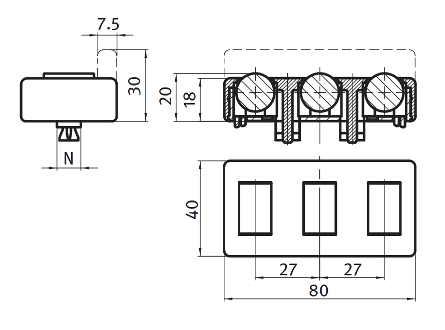 Bande de roulement 3 rouleaux pour translation manuelle technicachat