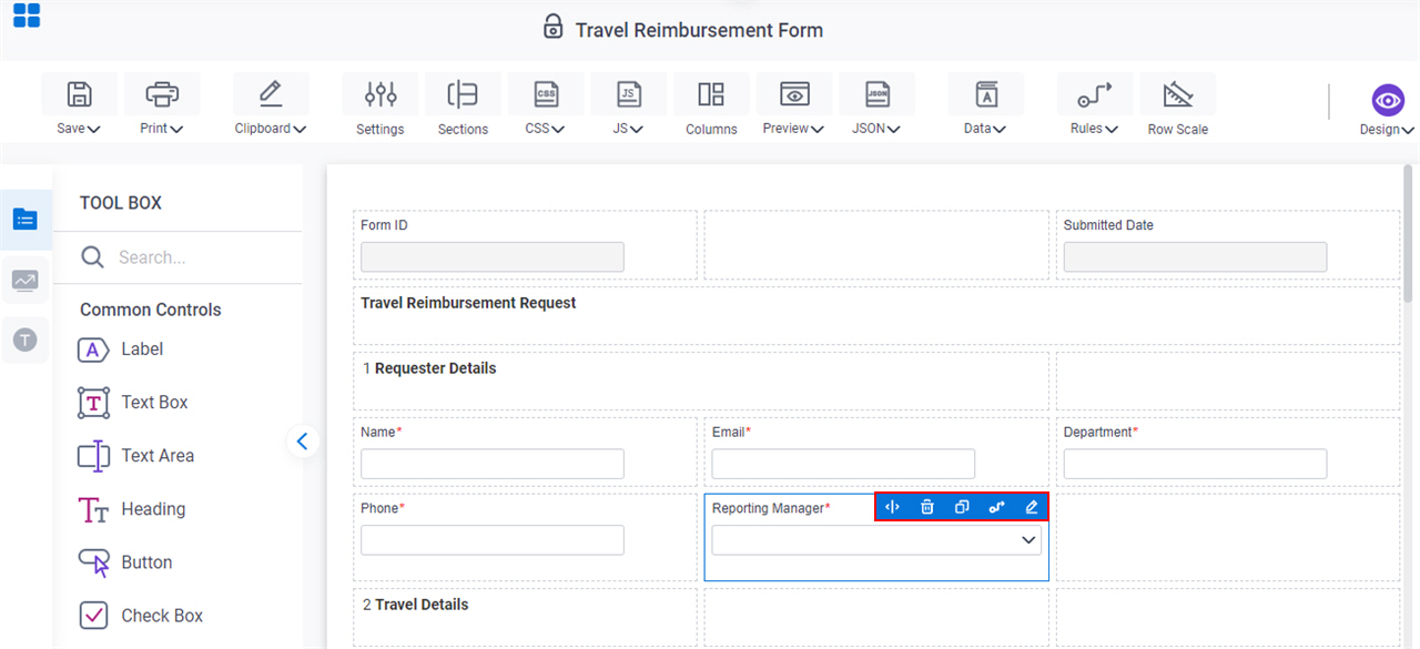 (Example) Configure the User List Form Control