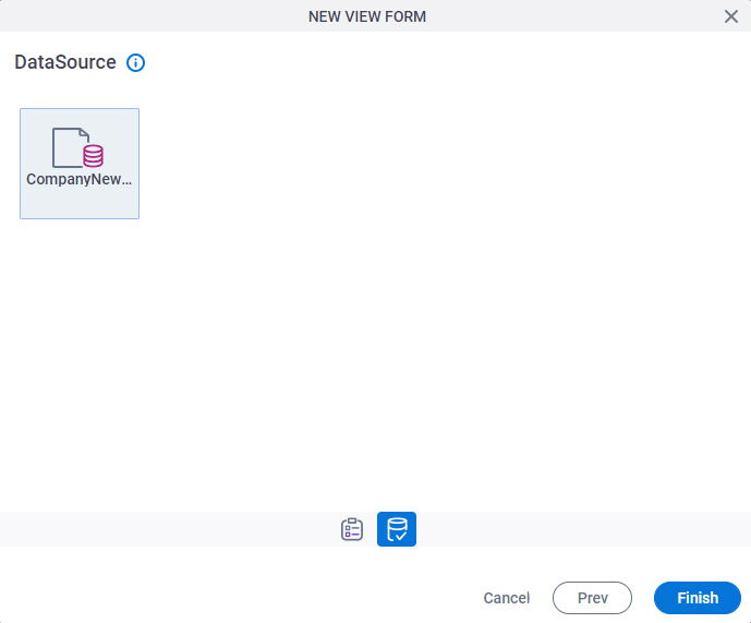 New Form screen (FormBased App)