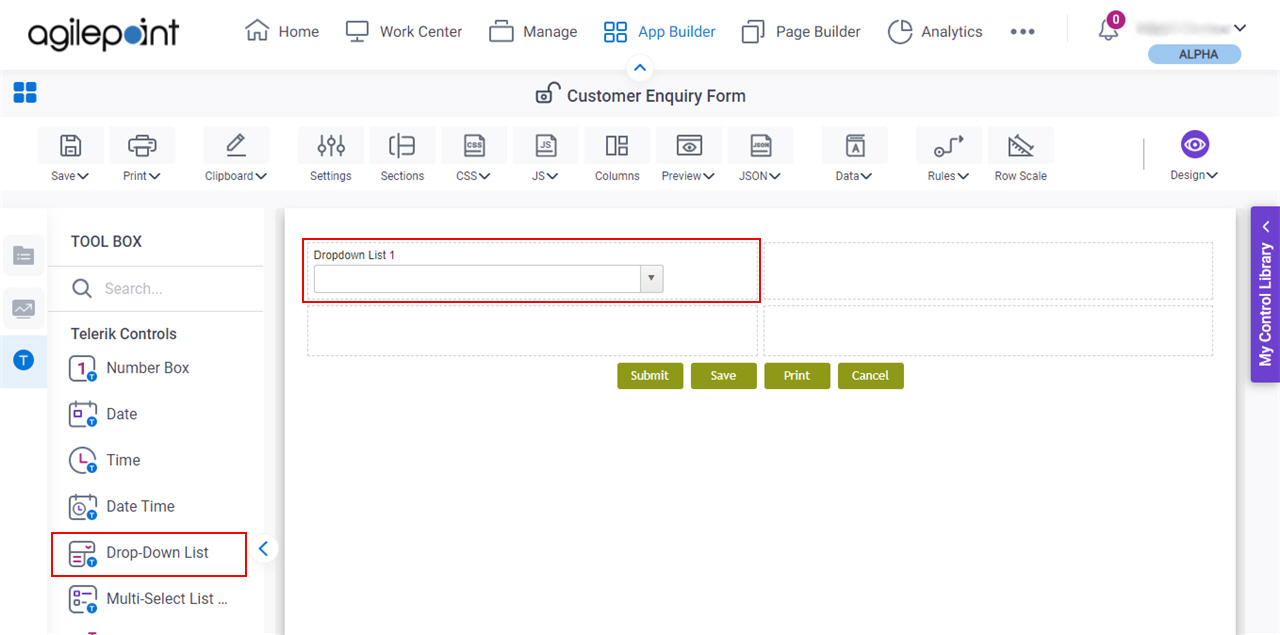 DropDown List form control