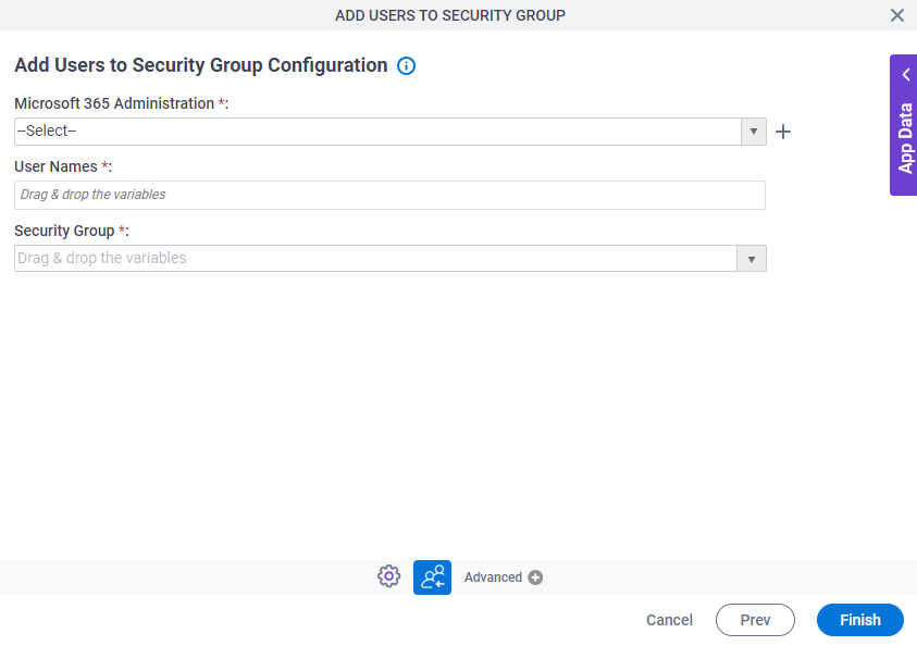 Add Users To Security Group activity