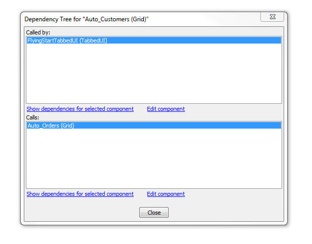 Alpha Anywhere | Component Dependencies