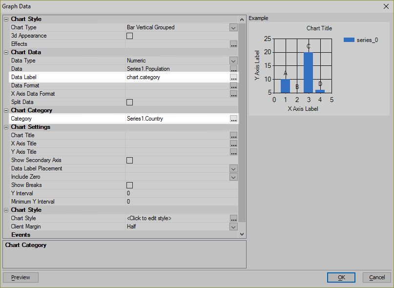 Alpha Anywhere Define Labels for Bars in Bar Charts
