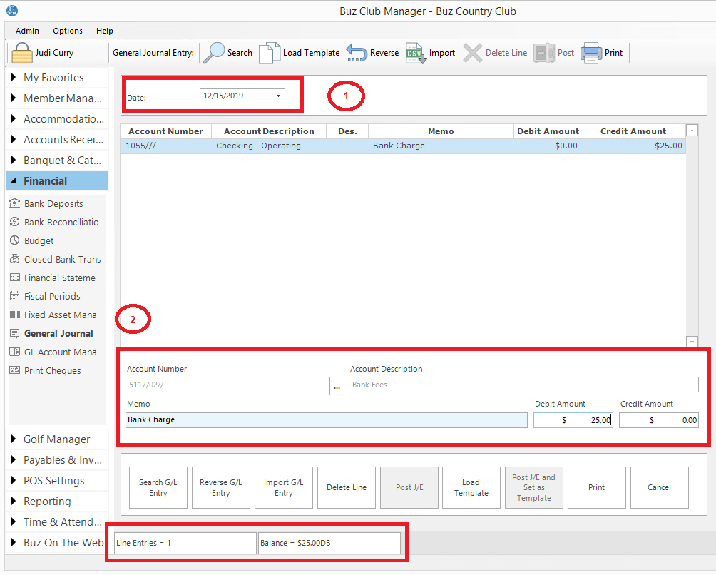 General Journal Entry Buz Docs