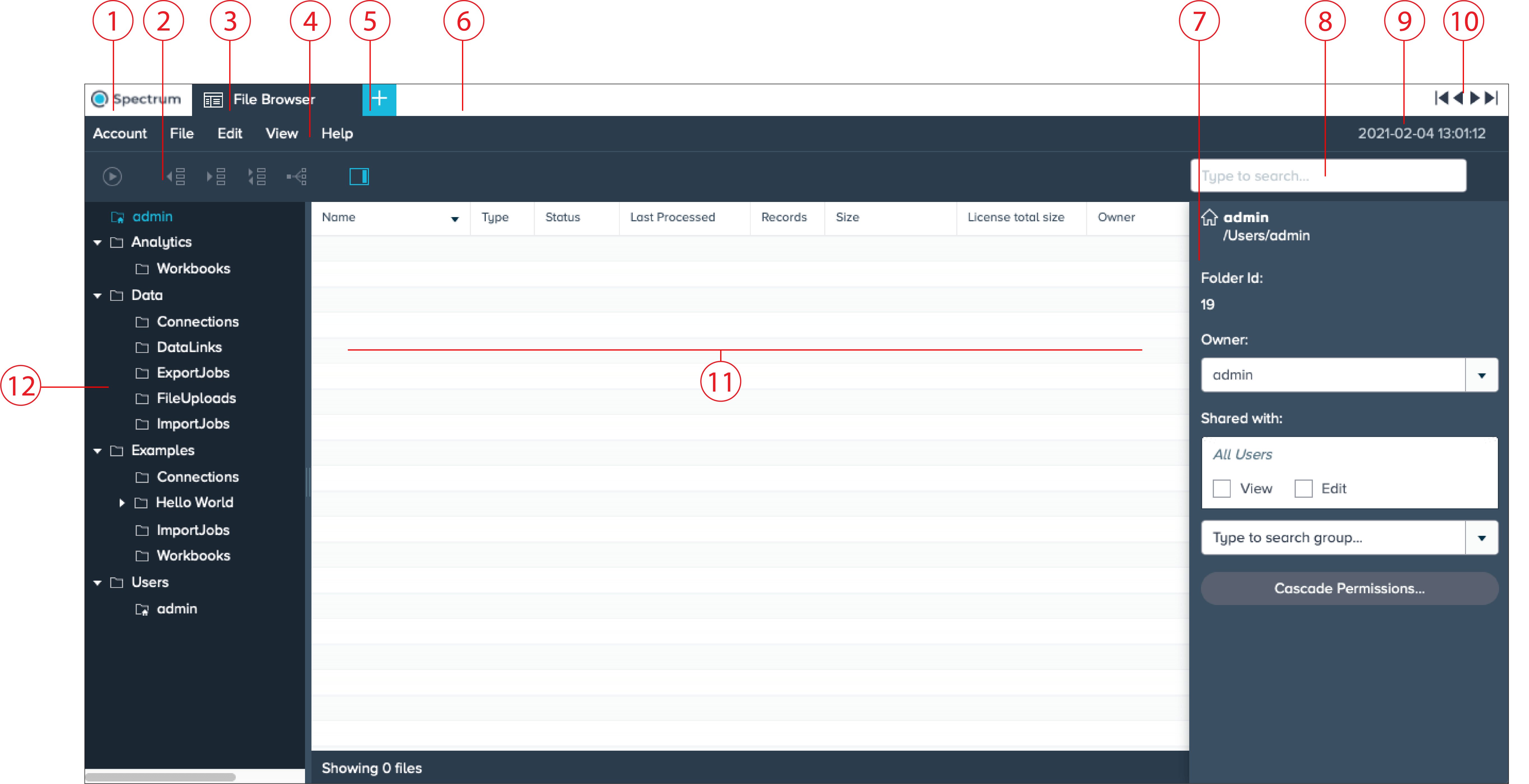 File Browser UI Spectrum User Documentation