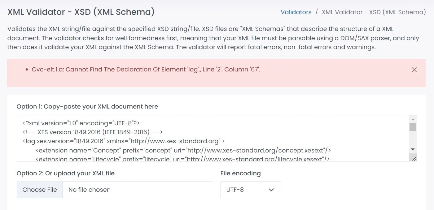 XES classical process mining