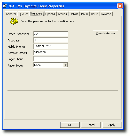 Numbers Tab IPFX Administrator Documentation
