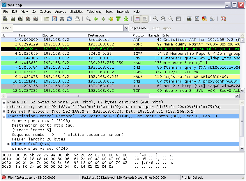 Can wireshark capture packets from another network opminner
