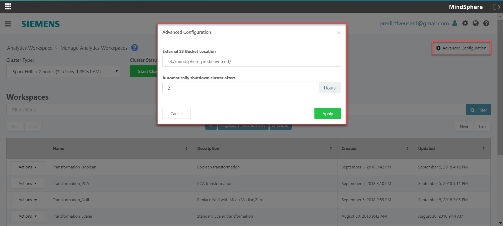 Specifying the S3 Bucket Location
