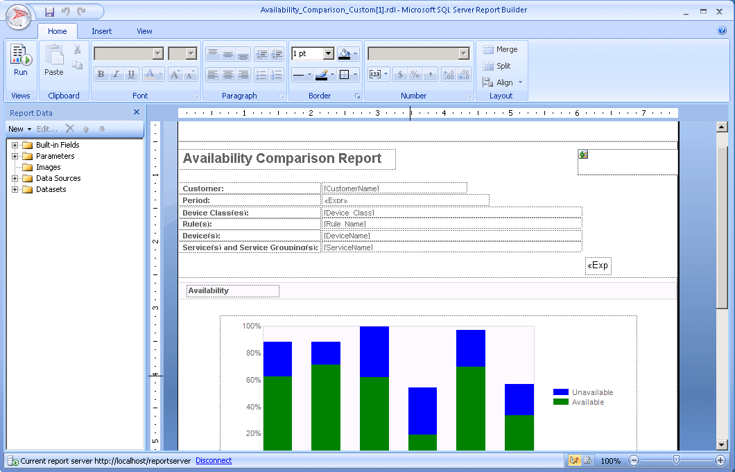 Preview Custom Reports in Report Builder