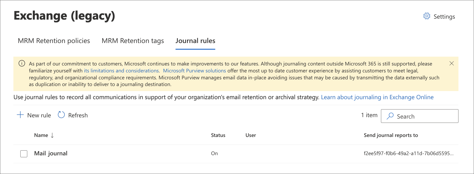 Configure Journaling in Mail Assure/Exchange