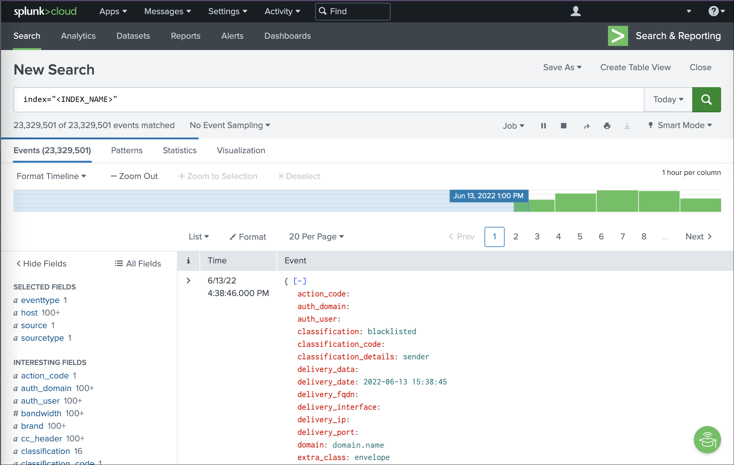 Splunk logging