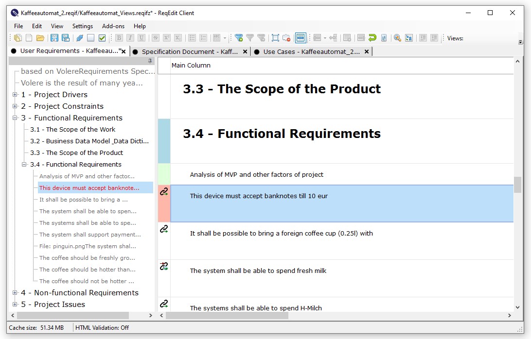 Open ReqIF requirement files ReqEdit Documentation