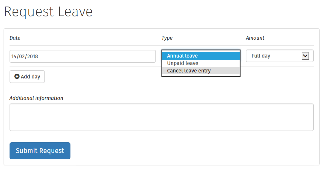 Employee Portal Requesting Leave Cancellation Documentation