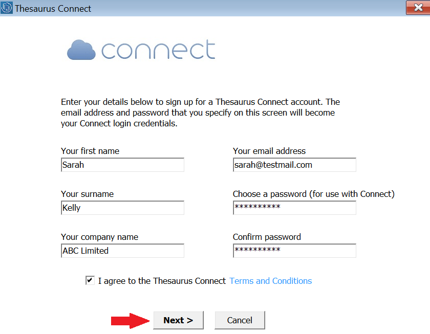 Registering for Thesaurus Connect Documentation Thesaurus Payroll