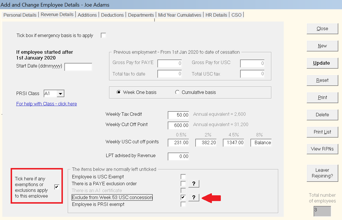 Week 53 Documentation Thesaurus Payroll Manager (Ireland) 2020