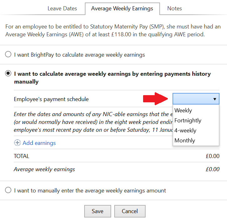 Statutory Maternity Pay BrightPay Documentation
