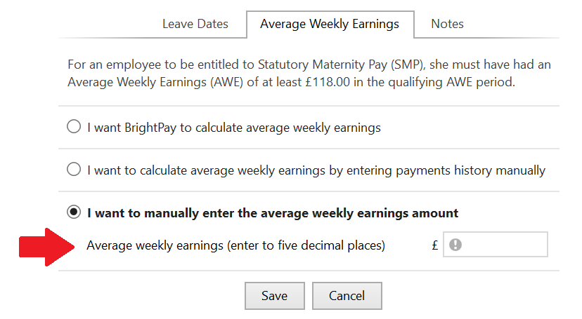 Statutory Maternity Pay BrightPay Documentation
