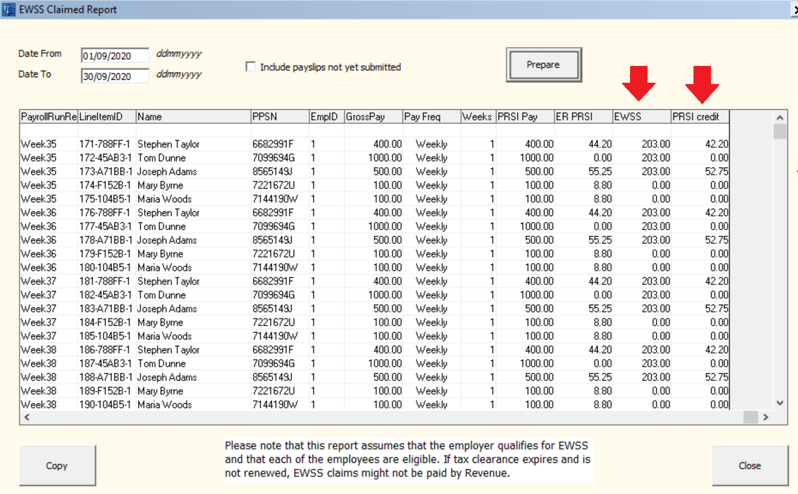 Operating EWSS in Thesaurus Payroll Manager Documentation Thesaurus