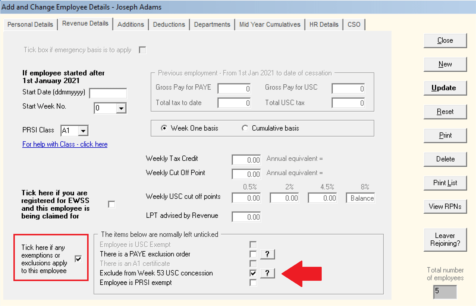 Week 53 Documentation Thesaurus Payroll Manager (Ireland) 2021