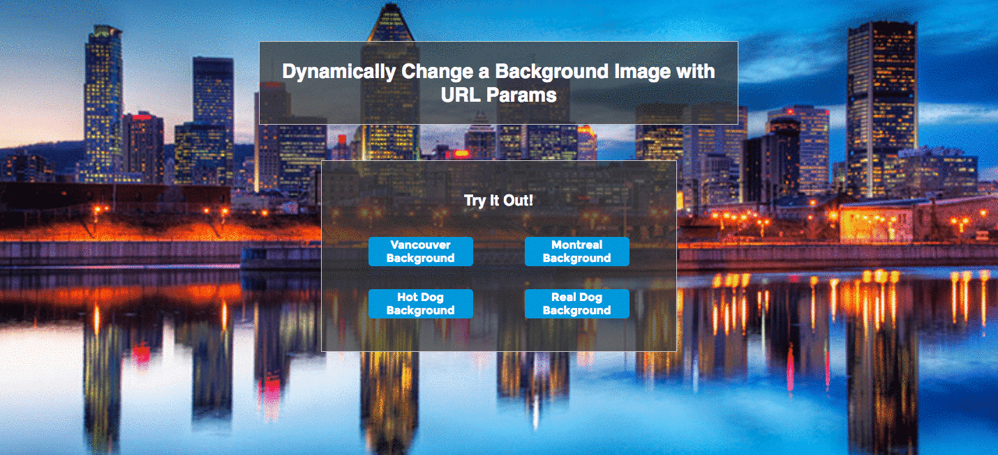 How To Dynamically Change Background Image With Url Parameters