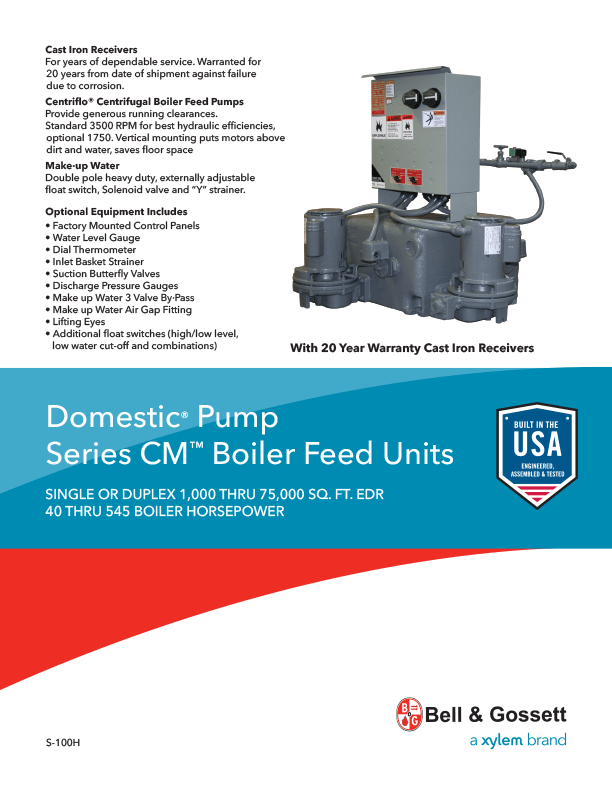 Xylem Applied Water Systems Canada Boiler Feed & Condensate Pumping