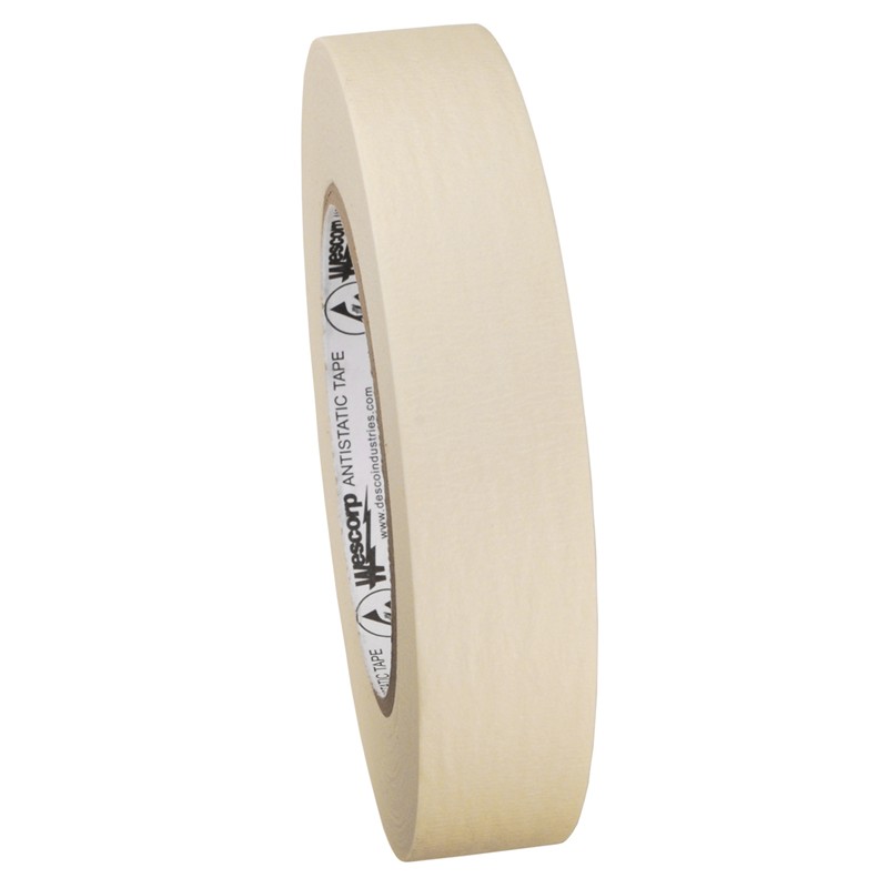 Desco 81262 Wescorp AntiStatic HighTemp Masking Tape, 1" x 60 YDS