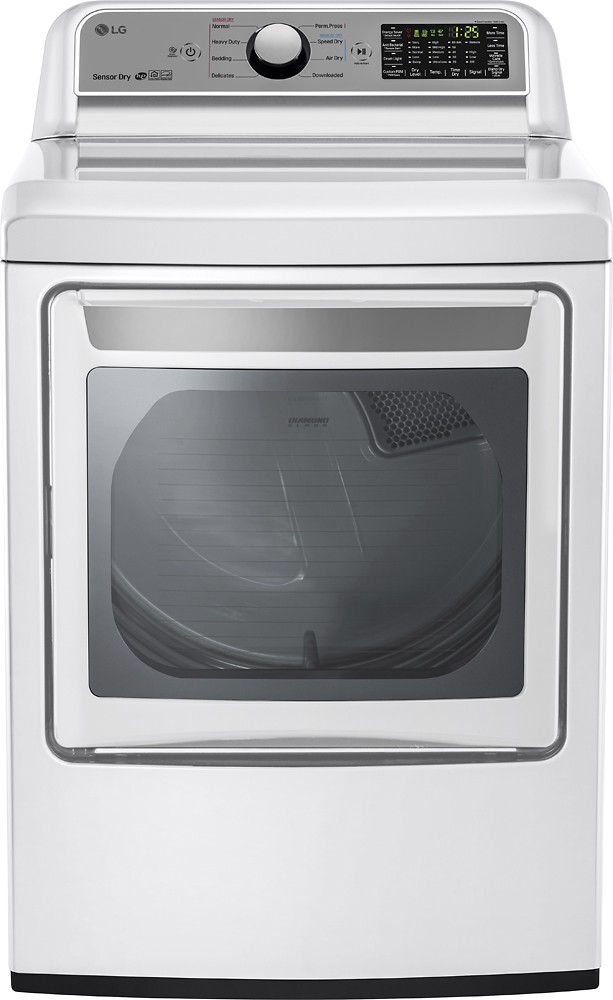 DLG7201WE | LG 27" 7.3 cu. ft. Gas Dryer, Easy Load Door