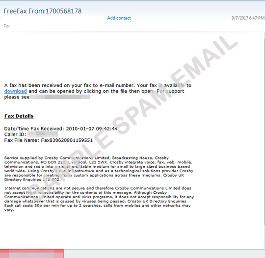 Fake Fax Emails Deliver Ransomware Threat Encyclopedia