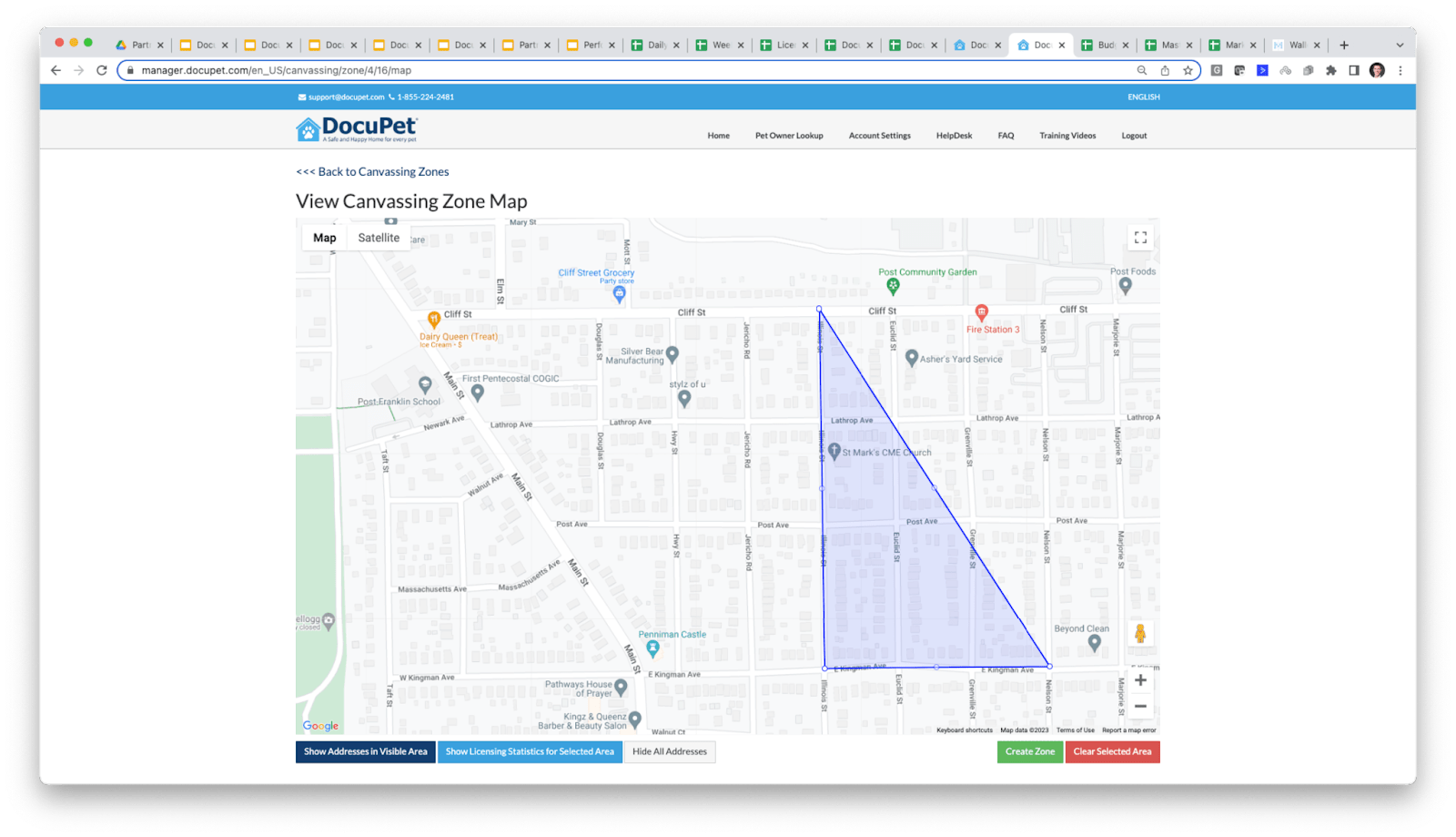 Planning and Creating Zones DocuPet
