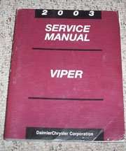 2003 Dodge Viper Shop Service Repair Manual