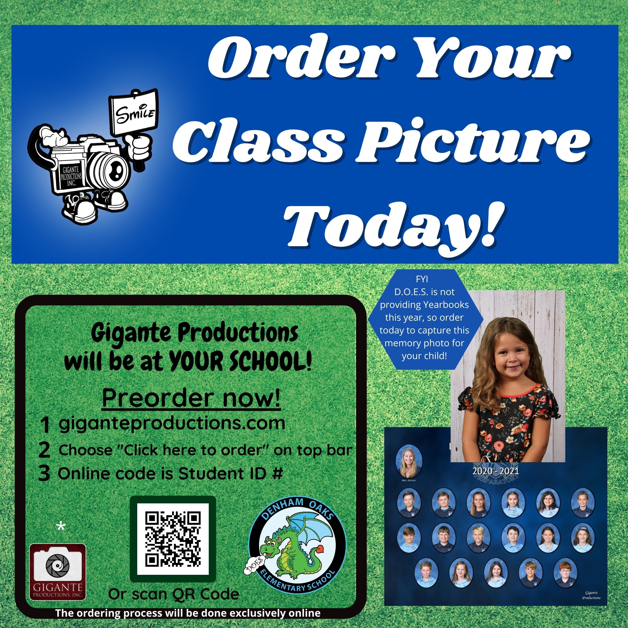 Order Your Class Picture! Denham Oaks Elementary School