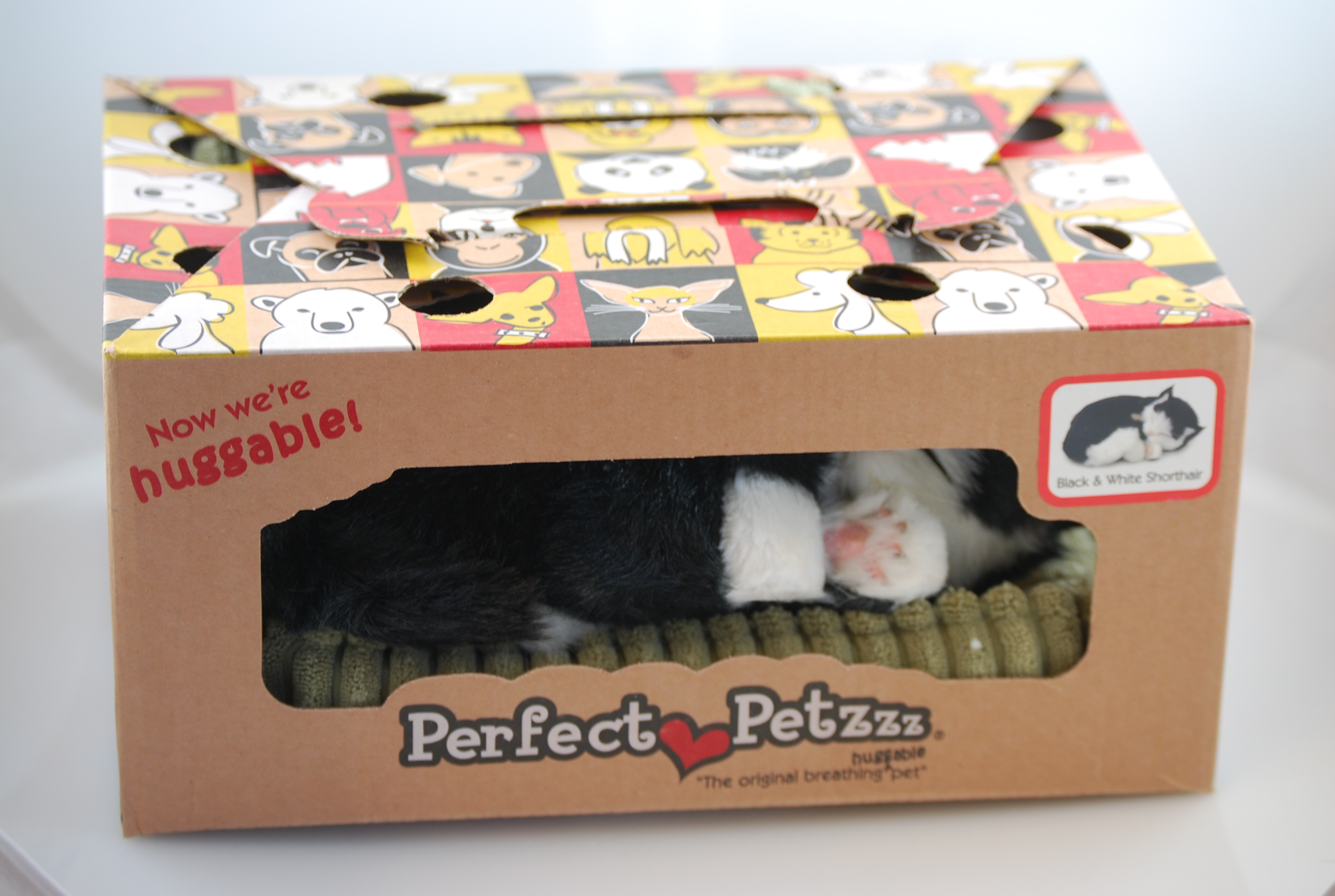 Black White Shorthair Perfect Petzzz Cat Life Like Stuffed Animal