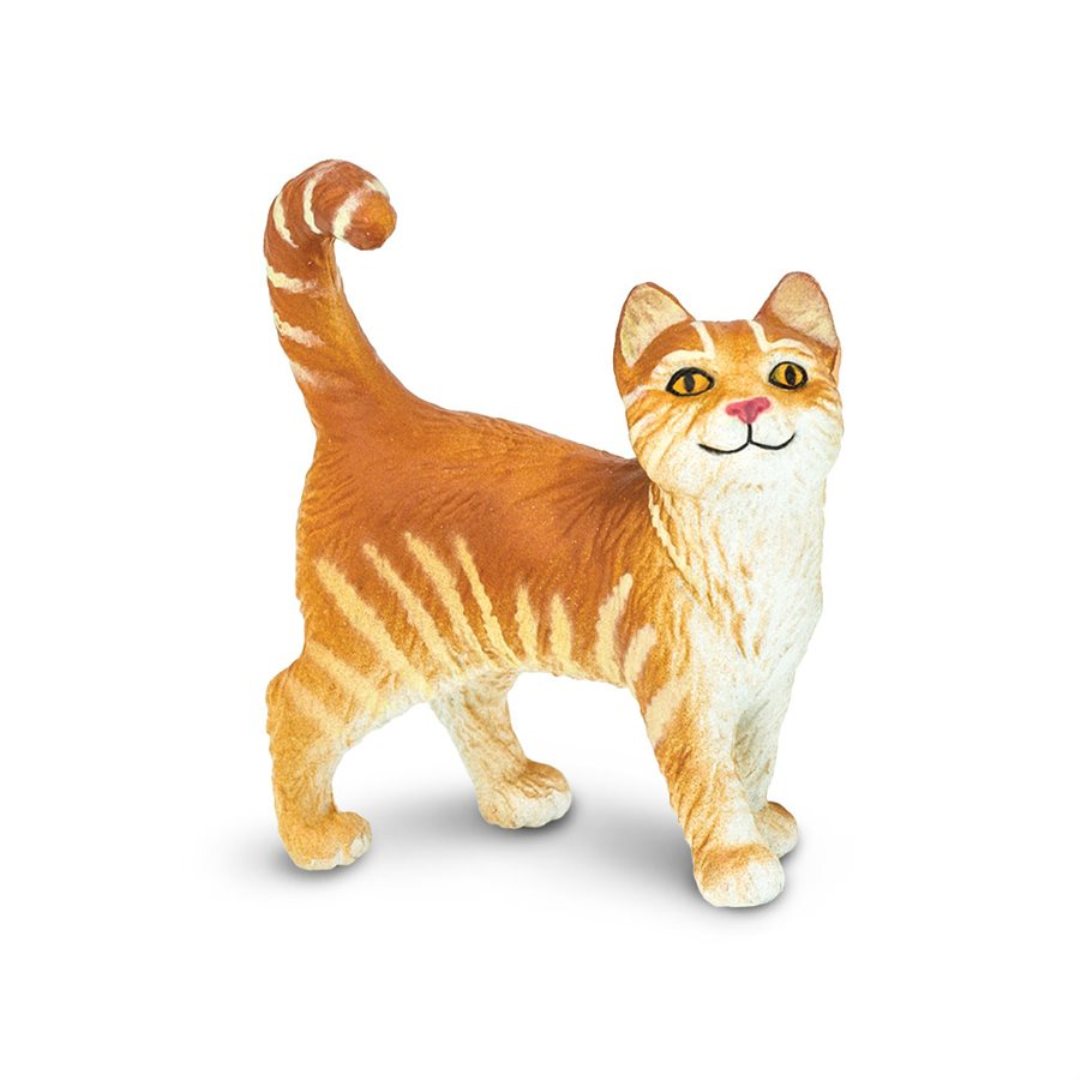 Cat Figurine Toy Orange Tabby