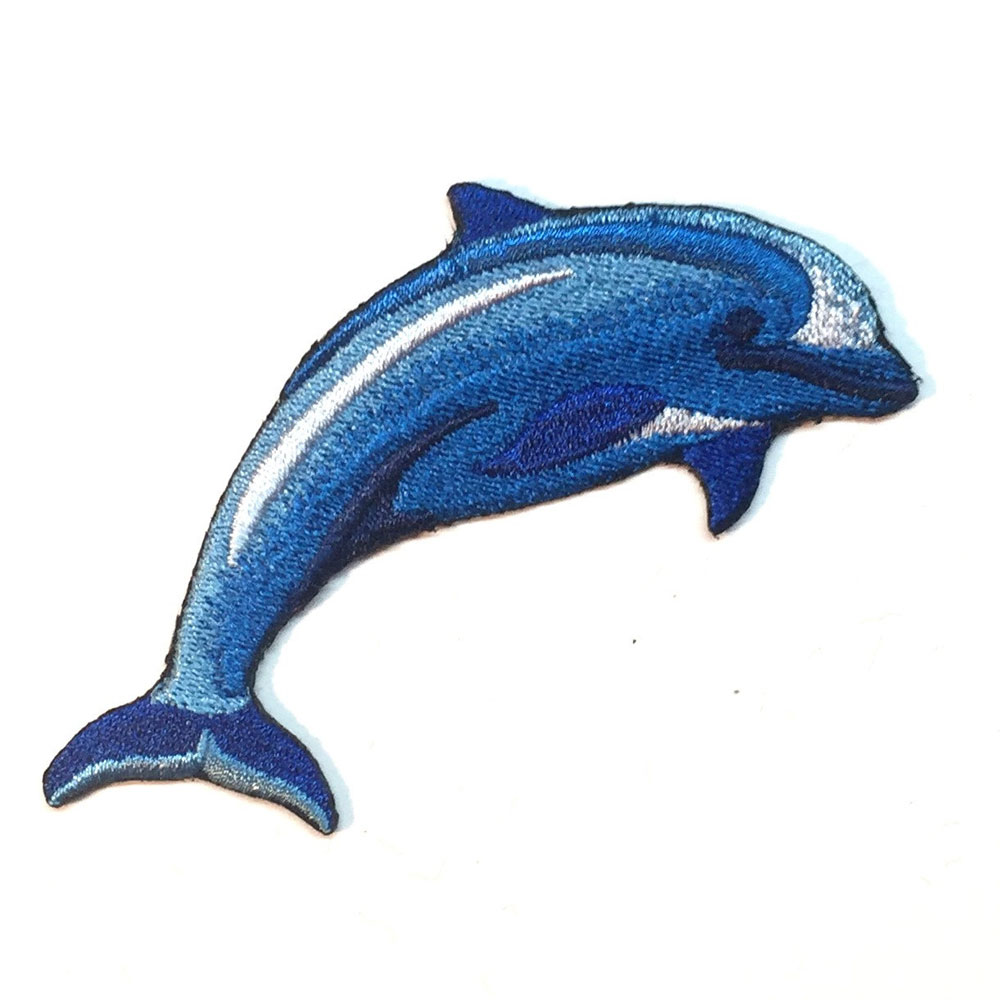 Dolphin Iron On Embroidered Patch